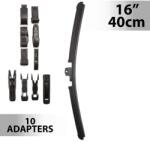 Carguard Ablaktörlő 16"/40 cm - 10 db adapterrel (55736N)