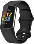  SILICONE Cserélhető szíj Fitbit Charge 6 / Charge 5 fekete színhez