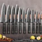  TS-37460 damaszk konyhakés szett - Fekete