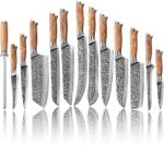  ZA-37486 damaszk konyhakés készlet - Barna