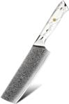 HARAHU Cuțit de bucătărie damasc YU-37517 - Nakiri / Alb KP37517