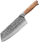  ZA-37482 damaszk konyhakés - Cleaver/Barna