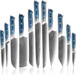 HARAHU Set de cuțite de bucătărie damasc TU-37511 - Albastru KP37511