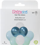 Balonevi Latex lufi 12", 30cm 8db vegyes színek, Baby Boy Lux (LUFI804611)