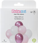 Balonevi Latex lufi 12", 30cm 8db vegyes színek, Baby Girl Lux (LUFI726538)
