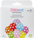 Balonevi Latex lufi 12", 30cm 8db vegyes színek, Pöttyös (LUFI940958)