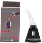 Cyrax Aerator cu Turnator de Vin 2in1, Cyrax, Decantare, Anti-Picurare, Fara Scurgere, 18x10x8cm, Negru (126553)