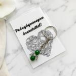 MyVanilla Ásvány Pedagógusnapra Szeretettel! Ajándékkártya & Zöld Jáde Angyal Kulcstartó Csomag