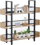 Mobikon Raft pardoseala 3 polite stejar negru Kilis 120x30x120 cm (0000400921) Raft