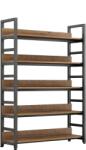 Mobikon Raft pardoseala mdf metal stejar negru Janel 80x30x145.5 cm (0000397762) Raft