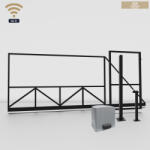 Kapuwebáruház Kft 40x40 Úszókapu váz szett + kiskapu + Rollkit Drift 40 (40x40_uszokapu_vaz_szett_kiskapu_1_drift_40)