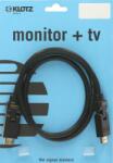 KLOTZ HDMI cu cablu Ethernet de mare viteză, conectori rotativi la 180º - 2m (HDMI-T020)