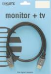 KLOTZ Cablu Klotz HDMI 2.0 premium de mare viteză cu mufă Ethernet HDMI-A, contacte placate cu aur - 1m (H20-AAY1-0100)