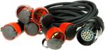 KLOTZ 6 canale de alimentare multicore fanout, RMP419AR daddy - 6 x Schuko, compatibil Socapex - 1m (LT-O20015)
