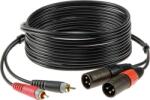 KLOTZ Cablu Klotz pro twin cu mufe drepte RCA și XLR - 2m (AT-CM0200)