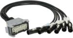 KLOTZ cu 6 pini, multicore, cu ventilator INPUT, Harting HAN 16E mama - 6 x powerCON TRUE1 tati - 1m (LT-I10016)
