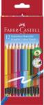 Faber-Castell Creioane Colorate 12 Culori Cu Guma Eco Faber-Castell (FC116612) - xperto