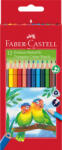 Faber-Castell Creioane Colorate Triunghiulare 12 Culori + Ascutitoare Eco Fabe (FC120523)