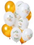 PentaCom Set 12 Baloane Latex Mr. &Mrs. Gold 33 cm (3-69350)