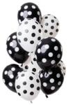 PentaCom Set 12 Baloane Latex Alb Negru 30 cm (3-68844)