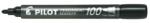 Pilot Marker permanent Pilot P100 1.0 mm varf rotund cu culoare Negru (PXXL-PSCA-100-B)