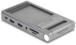 Delock táblagép és notebook dokkoló állomás 4K beépített tartóval - HDMI / USB / Hub / SD / Micro SD / PD 3.0 - összecsu (88199) (88199)