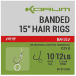Korum Banded Hair Rigs 10 Barbed Szakállas, Füles Monofil Előkötött Horog 8db (K0310318)