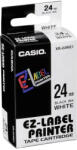 Casio Feliratozógép szalag XR-24WE1 24mmx8m fehér/fekete Casio (XR24WE1)