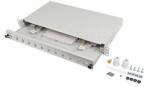 Lanberg 19" optikai patch panel 12xSC szimplex / 12xLC duplex (szürke) (FOP1-12SS-LDS) (FOP1-12SS-LDS)