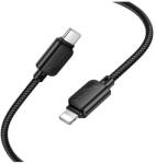 hoco. X113_C_L_B 1m Type-C/Lightning 27W PD fekete adat- és töltőkábel (X113_C_L_B)