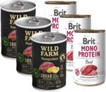 Brit MONO PROTEIN BEEF 3x400g + Wild Farm Monoprotein Wild Boar 3x400g