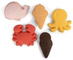 FILIBABBA Silicone Sand Toys Peach Mix jucărie pentru apă 5 buc