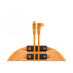 Tether Tools TetherPro Optima 10G USB-C, 9.4m, Straight to Right, (narancs) (CUC31RTG2-ORG)