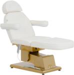physa Kozmetikai kezelőágy elektromos - 300 W - 200 x 60 x 60 - 82 cm - 200 kg - fehér/arany - fűthető - 3 motoros - 3 motoros (PHYSA APRILIA WHITE)