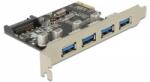 Delock PCI Express Kártya - 4 x Külső USB 3.0 (89297)
