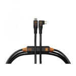 Tether Tools TetherPro Optima 10G USB-C, 4.6m, Straight to Right, (fekete) (CUC15RTG2-BLK) (CUC15RTG2-BLK) - aqua