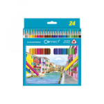 Connect Színes ceruza készlet, háromszögletű 24 különböző szín (C-305590) (C-305590)