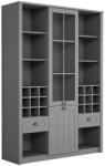  Vitrin W2D2S, szürke, PROVANCE (KD-0000380763)