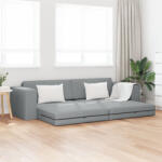 vidaXL Földi Kanapé Ágy 2 az 1-ben Világosszürke 245x150x60.5 cm Szövet (VD4106715)