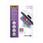 Fellowes Lamináló fólia, A4, 80 mikron, fényes, öntapadó hátlappal, 100 db/doboz, (5302202) (5302202)