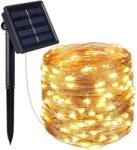ProGarden 100 Micro LED-Es Napelemes Dekor Fényfüzér, Meleg Fehér, 7M
