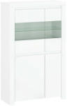 Vitrin 2D2W, fehér fényes, LINDY (KD-0000303564)