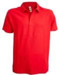 Vetro Design Tricou cu Guler si Nasturi, Bumbac, Rosu, 3XL (VTR-0860-ROS-3XL)