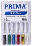 Prima Ace Endodontice Kerr K-Files, Nr. 45-80 Asortate, 25 mm, pentru Canal Radicular, Prima, 6 Bucati (VTR-0629-45-80-AST)