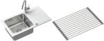 Quadron Készlet gránit és acél mosogató Quadron Edward FUS_E7844BI_3623500BS, csepegtető tálca Quadron Q R3825GR_MP