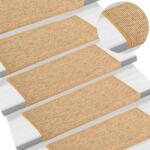 vidaXL 15 db narancssárga színű öntapadó lépcsőszőnyeg 65x21x4 cm (326911)