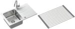 Quadron Készlet gránit és acél mosogató Quadron Michael FUS_M7848BI_3623500BS, csepegtető tálca Quadron Q R3825GR_MP