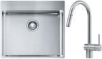 Franke Box BXX 210-54 TL zlewozmywak 57x51 cm stalowy z baterią kuchenną Leda Neo stal szlachetna (1270369295, 1150590047)