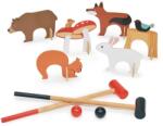 Tender Leaf Set de croquet, din lemn premium, Tender Leaf Toys, Woodland
