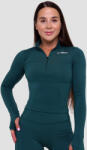 GymBeam Дамски топ Ignite Crop Top Dark Green XXL